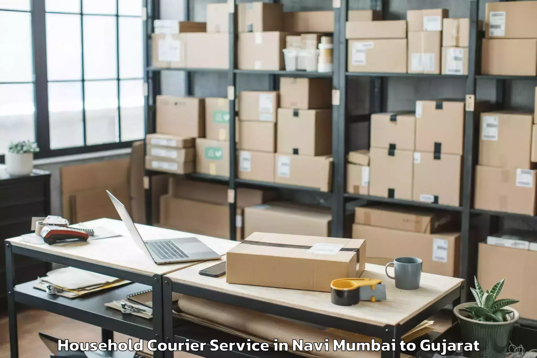 Discover Navi Mumbai to Abrama Household Courier